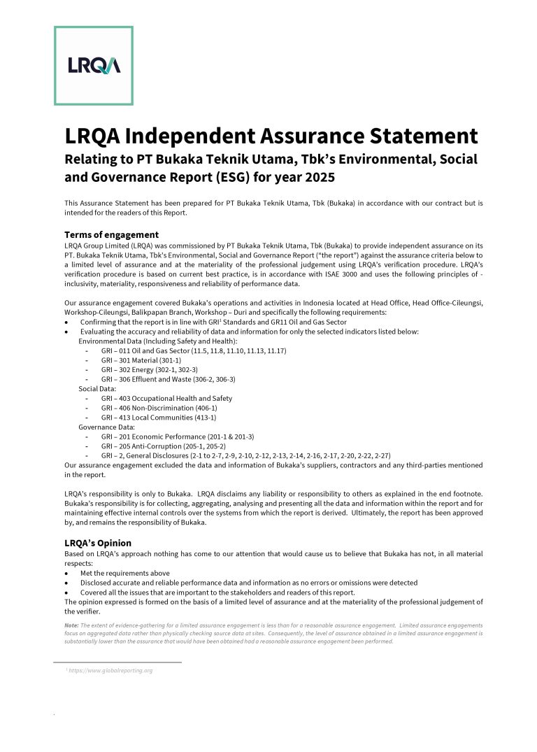 BUKAKA ESG 2025 Assurance Statement
